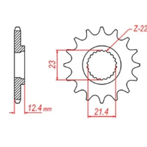 Kup teraz MTX PARTS ZĘBATKA PRZEDNIA 2149 15 YAMAHA 250 TRICKER ‘06-‘08, YBR 250 ‘08-‘11 (JTF1594.15) (ŁAŃC. 428)
