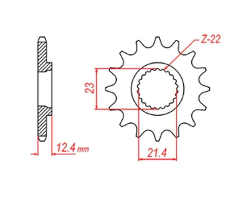 Kup teraz MTX PARTS ZĘBATKA PRZEDNIA 2149 15 YAMAHA 250 TRICKER ‘06-‘08, YBR 250 ‘08-‘11 (JTF1594.15) (ŁAŃC. 428)
