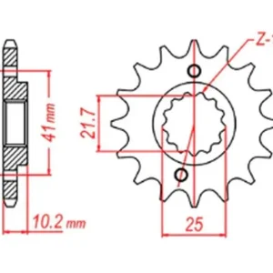 MTX PARTS ZĘBATKA PRZEDNIA 345 15 HONDA NX 650, FX 650, YAMAHA XT 660, FMX (JTF308.15) (ŁAŃC. 520) Bezpieczna płatność
