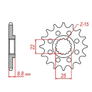 Bezpieczne zakupy MTX PARTS ZĘBATKA PRZEDNIA 1248 13 KTM SX/EXC ‘91-‘22 (JTF1901.13) (ŁAŃC. 520)