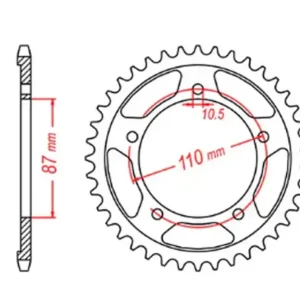 MTX PARTS ZĘBATKA TYLNA 795 39 SUZUKI GS 500 E/F ‘88-‘10 (JTR823.39) (ŁAŃC. 520) Ograniczona ilość