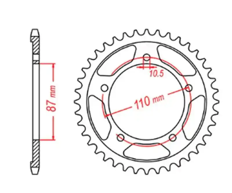MTX PARTS ZĘBATKA TYLNA 795 39 SUZUKI GS 500 E/F ‘88-‘10 (JTR823.39) (ŁAŃC. 520) Ograniczona ilość