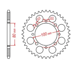 Ostatnie sztuki MTX PARTS ZĘBATKA TYLNA 819 41 SUZUKI GZ 250 MARAUDER ‘99-‘10, GN 250 ‘82-‘99 (JTR819/2.41) (ŁAŃC. 520)