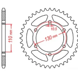 Bezpieczne zakupy MTX PARTS ZĘBATKA TYLNA 504 41 KAWASAKI GPZ 500S 94-05 (JTR486.41) (ŁAŃC. 520)
