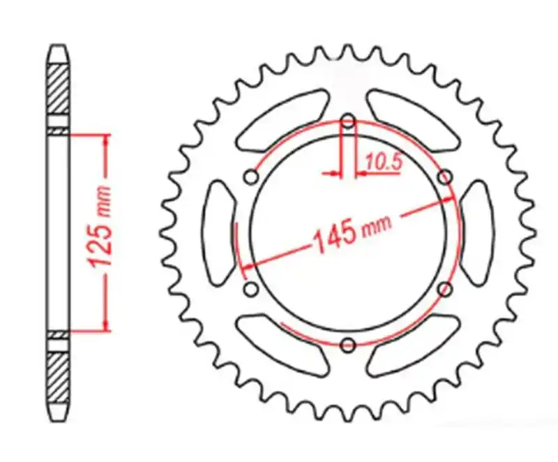 Rabat MTX PARTS ZĘBATKA TYLNA 866 46 YAMAHA XTZ 750 89-98 (3LD) (JTR855.46) (ŁAŃC. 520)