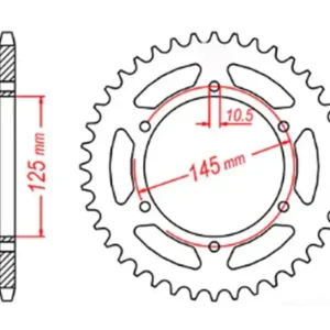 MTX PARTS ZĘBATKA TYLNA 866 47 YAMAHA MT 03 06-12 (5YK) (JTR855.47) (ŁAŃC. 520) Wyjątkowa oferta