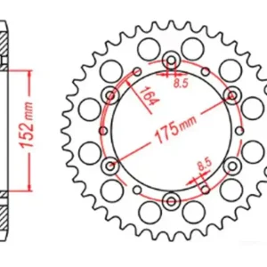 MTX PARTS ZĘBATKA TYLNA 856 42 YAMAHA TT600R ‘98-‘03, TT600S ‘93-‘95, YFZ 350 BANSHEE`89-06 (JTR853.42) (ŁAŃC. 520) Tylko do końca tygodnia