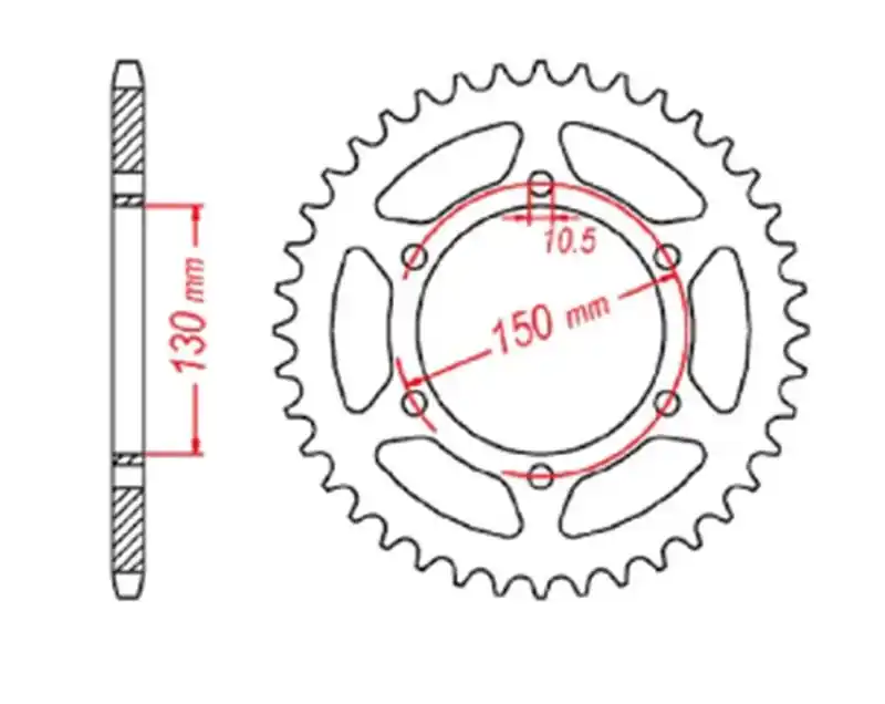 MTX PARTS ZĘBATKA TYLNA 236 46 HONDA NX 650 ‘95-‘01, YAMAHA XJ 6 ‘09-‘15 (JTR305.46)* (ŁAŃC. 520) - PATRZ RÓWNIEŻ 430946 (JTR245/3.46) Tani