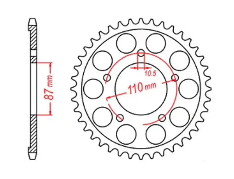 Promocja MTX PARTS ZĘBATKA TYLNA 828 45 SUZUKI SV 650 99-13 (JTR807.45) (ŁAŃC. 525)