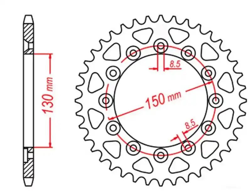 Niska cena MTX PARTS ZĘBATKA TYLNA 245 41 HONDA XL 600 LM ‘85-‘88 (JTR245/2.41) (ŁAŃC. 520)