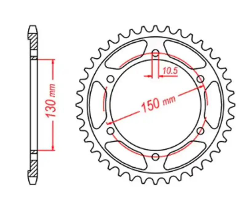 MTX PARTS ZĘBATKA TYLNA 300 42 YAMAHA TDM 900 ‘02-‘13 (JTR300.42) (ŁAŃC. 525) Oferta czasowa