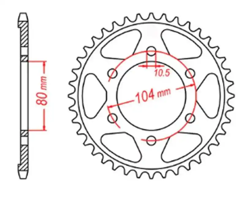MTX PARTS ZĘBATKA TYLNA 4359 43 KAWASAKI ZX750R, NINJA, KLZ VERSYS (12-) (JTR1489.43) (ŁAŃC. 525) Dostępne od ręki